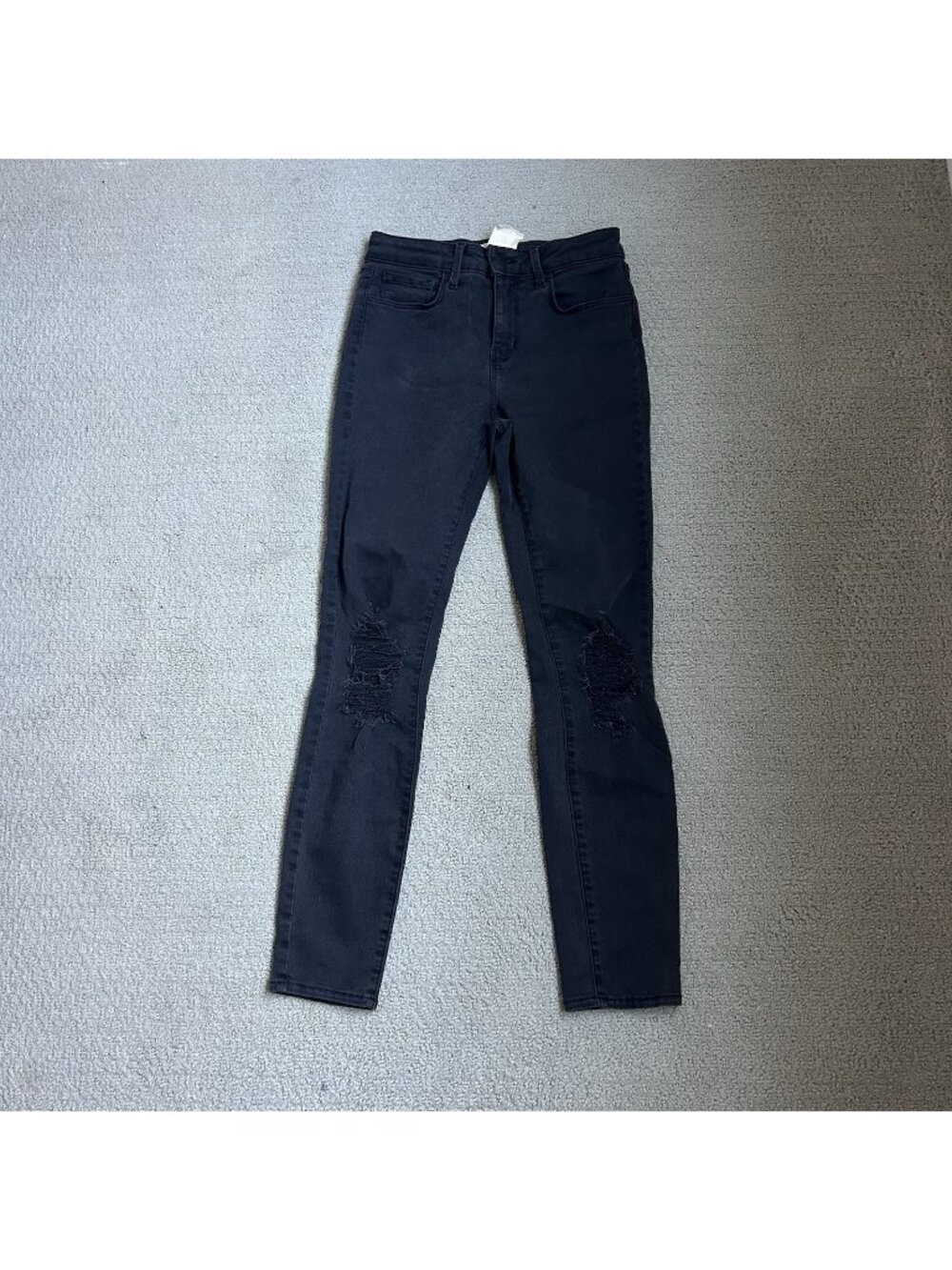 LAgence Womens Jeans High Rise Skinny Stretch Marino black Ripped Size 25